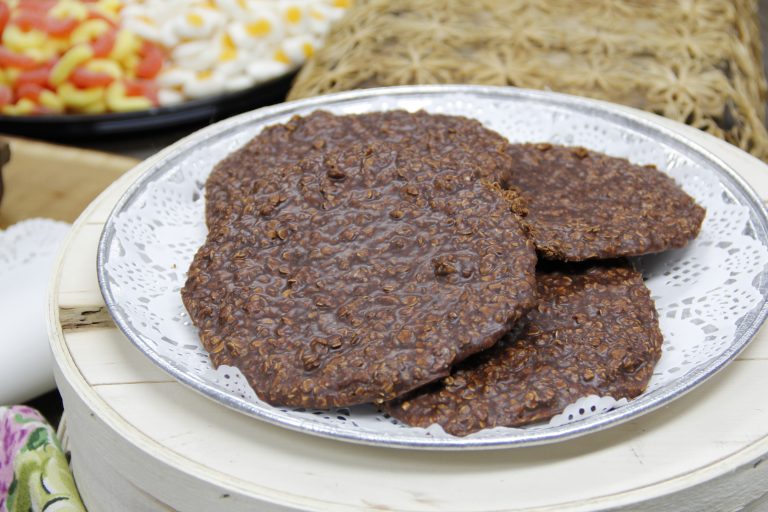 A plate displaying freshly baked cookies